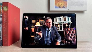 Samsung Galaxy Tab S10 Ultra review unit on a desk